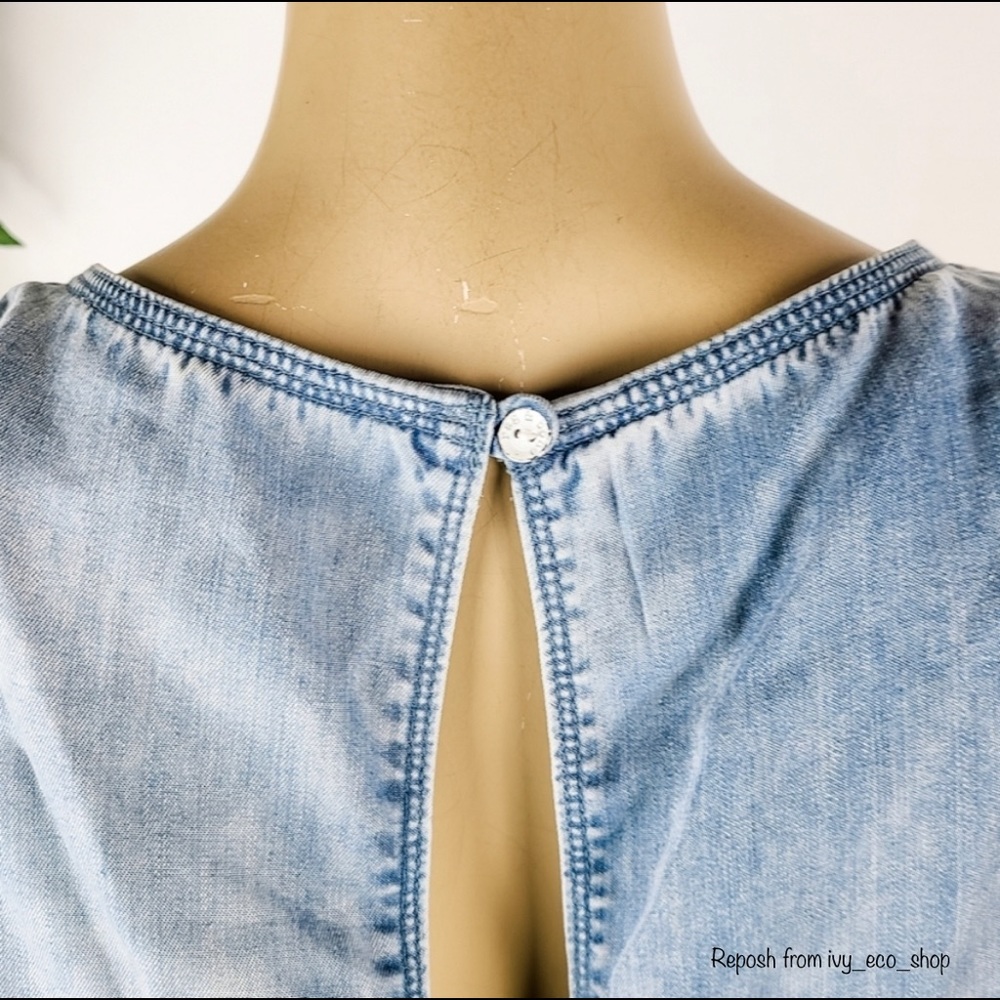 Rag & Bone Denim Romper Tie Up Small - Picture 5 of 9